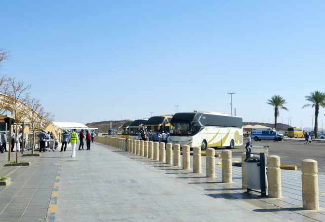 Transportation options from Jeddah Airport to nearby destinations by airport taxis, Haramain train, public buses, and private transfers Transportation options from Jeddah Airport to nearby destinations by airport taxis, Haramain train, public buses, and private transfers